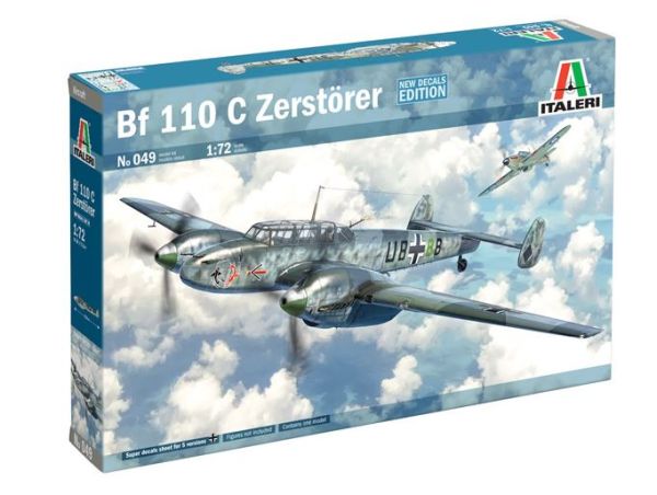 ITA0049 - MESSERSCHMITT BF 110 C Zerstörer Militärflugzeug zum Zusammenbauen und Lackieren - 1