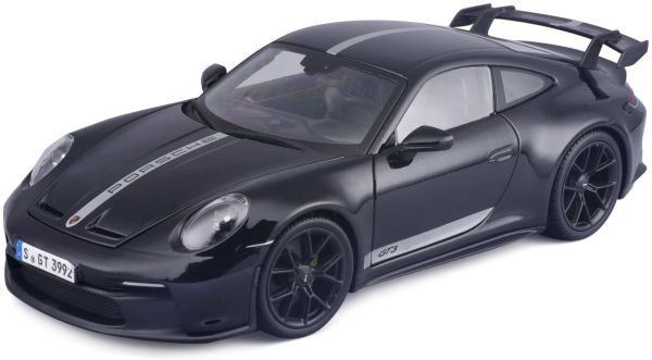 MST36458BKS - Porsche 911 GT3, Baujahr 2022, schwarz mit grauen Streifen - 1