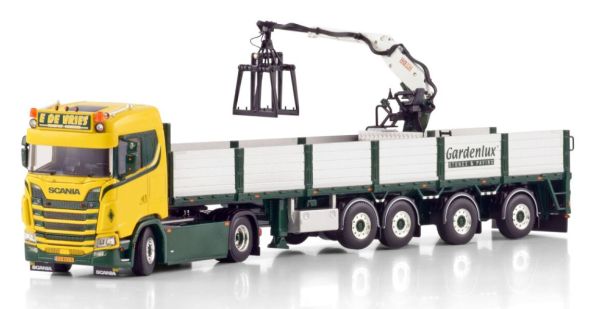 WSI01-4663 - SCANIA S Normal CS20N 4x2 mit 4-achsigem Auflieger mit Entladekran E.DE VRIES - 1