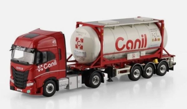 WSI02-3688 - IVECO S-Way 4x2 mit 3-achsigem Containeranhänger und 30-Fuß-CANIL-Container - 1