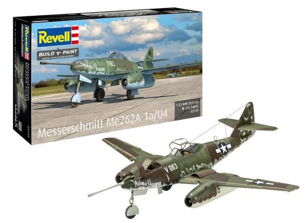 REV03749 - MESSERSCHMITT Me262A-1a/U4 Militärflugzeug zum Zusammenbauen und Lackieren - 1