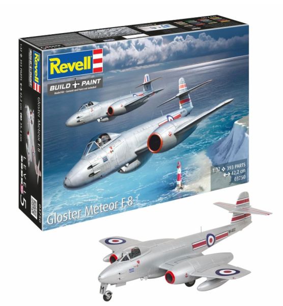 REV03750 - GLOSTER Meteor F.8 Militärflugzeug zum Zusammenbauen und Lackieren - 1