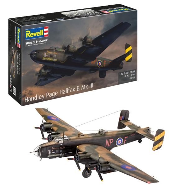 REV03756 - HANDLEY Page Halifax B Mk.III Militärflugzeug zum Zusammenbauen und Lackieren - 1