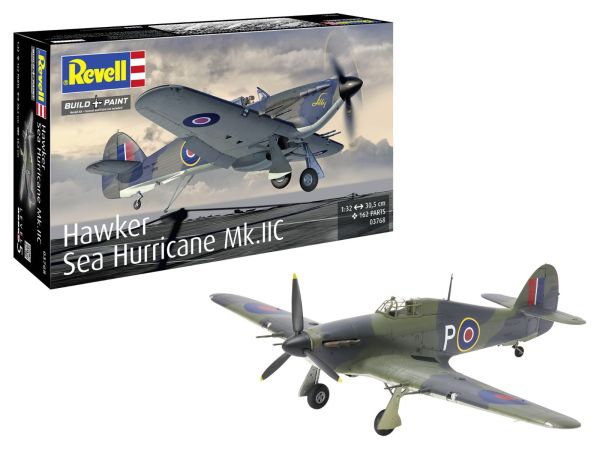 REV03768 - Militärflugzeug HAWKER Sea Hurricane Mk.IIC – zum Zusammenbauen und Bemalen - 1