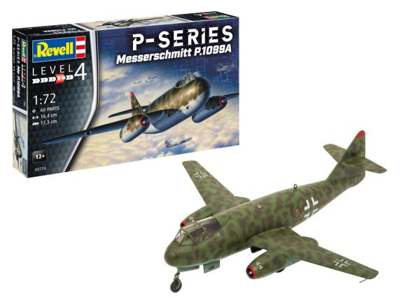 REV03774 - Militärflugzeug MESSERSCHMITT P.1099A - P-Serie zum Zusammenbauen und Bemalen - 1