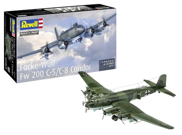 REV03777 - FOCKE-WULF FW200 C-5/C-8 Condor Militärflugzeug zum Bauen und Bemalen - 1