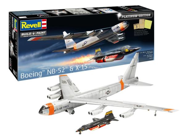 REV03793 - Boeing NB-52 & X-15 Flugzeuge – Platinum Edition – Bausatz zum Zusammenbauen und Bemalen - 1