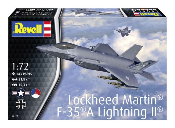 REV03799 - Kampfflugzeug LOCKHEED Martin F-35A Lightning II zum Zusammenbau und Bemalen - 1