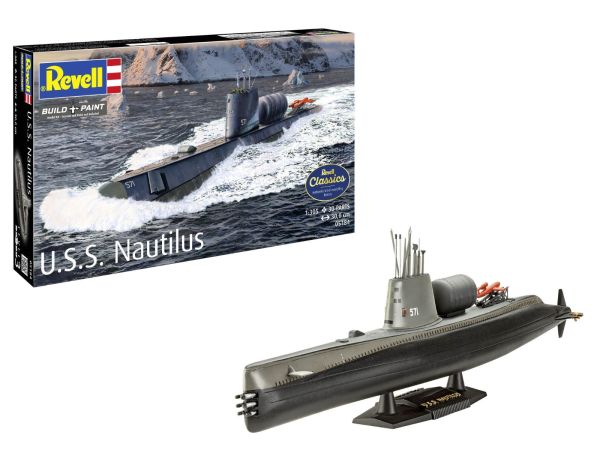 REV05184 - USS Nautilus U-Boot zum Zusammenbauen und Lackieren - 1