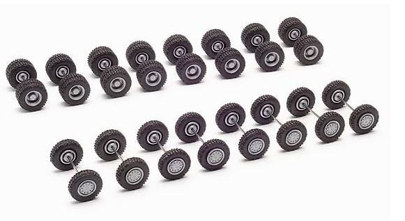 HER054089 - Geländereifen mit 4x4-Felgen – 8 Paar Vorderräder und 8 Zwillingsräder - 1