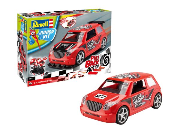 REV00831 - Rotes Rallyeauto zum Zusammenbauen und Reiben - 1