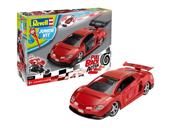 REV00835 - Roter Rennwagen zum Zusammenbauen und Reiben - 1