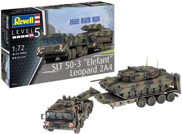 REV03311 - SLT 50-3 Elephant + Leopard 2A4 Fahrzeug und Panzer zum Zusammenbauen und Lackieren - 1