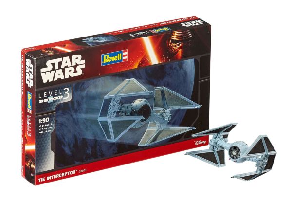 REV03603 - TIE Interceptor-Modellbausatz STAR WARS zum Zusammenbauen und Bemalen - 1