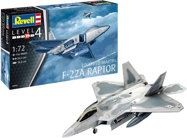 REV03858 - Lockheed Martin F-22A Raptor Flugzeug zum Zusammenbauen und Lackieren - 1