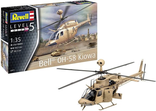 REV03871 - OH-58 Kiowa Flugzeug zum Zusammenbauen und Lackieren - 1