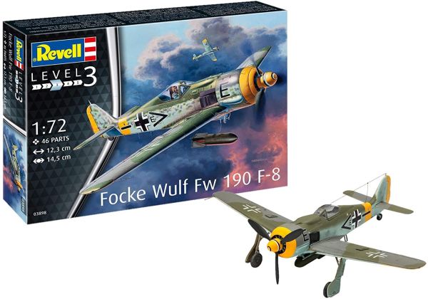 REV03898 - Focke Wulf Fw190 F-8 Flugzeug zum Zusammenbauen und Lackieren - 1