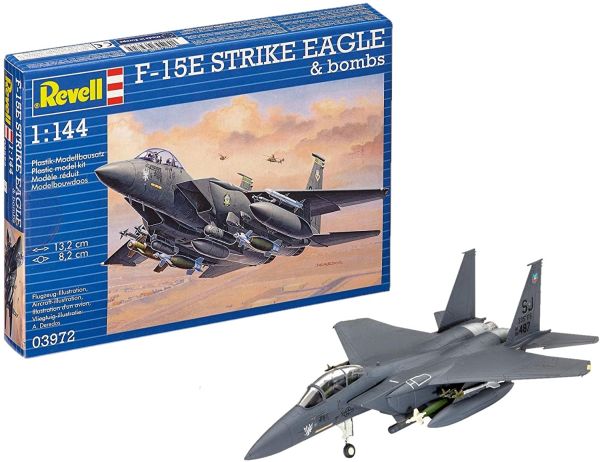 REV03972 - F-15E STRIKE EAGLE Flugzeug & Bomben zum Zusammenbauen und Bemalen - 1