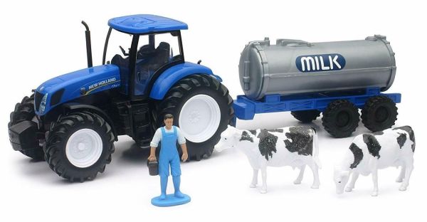NEW05523C - NEW HOLLAND T7 270 mit Wassertank und Kuh - 1