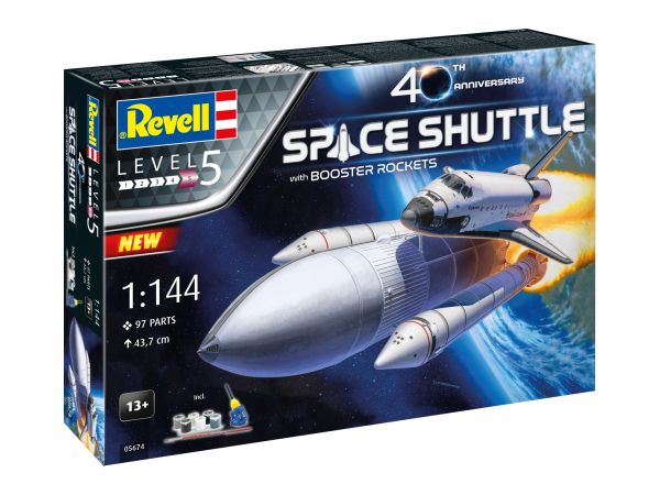 REV05674 - Space Shuttle & Raketen 40. Booster-Geschenkset. Geburtstag zusammenbauen und bemalen - 1