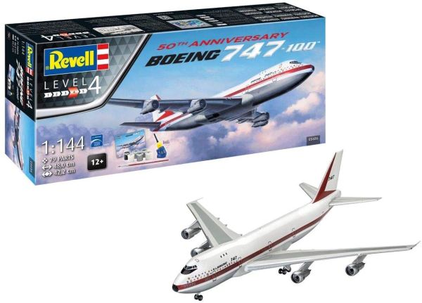 REV05686 - Boeing 747-100 50th Anniversary mit Lackierung zum Zusammenbauen und Lackieren - 1