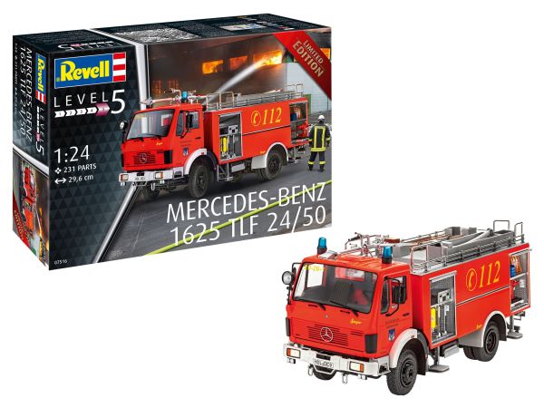 REV07516 - MERCEDES 1625 TLF 24/50 Feuerwehr zum Zusammenbauen und Bemalen - 1