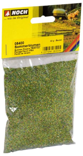 NOC08400 - Blumenwiese grüner Beflockungsbeutel 42grs - 1