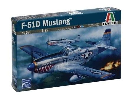 ITA0086 - F-51D Mustang Flugzeug zum Zusammenbauen und Lackieren - 1
