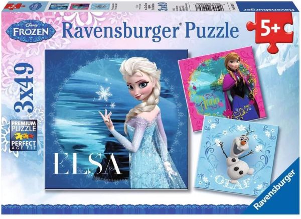 RAV092697 - Puzzle 3x49 Teile Frozen Elsa Anna und Olaf - 1