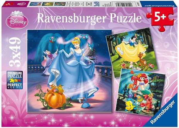 RAV093397 - Disney Prinzessinnen-Puzzle mit 3 x 49 Teilen - 1