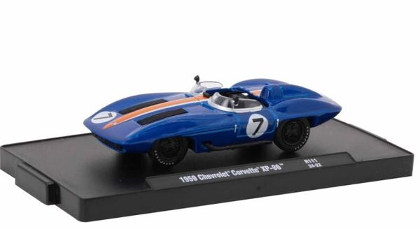 M2M-11228-111-D - Chevrolet Corvette XP-86 Nr. 7, Baujahr 1959, blau, noch in Blisterverpackung - 1
