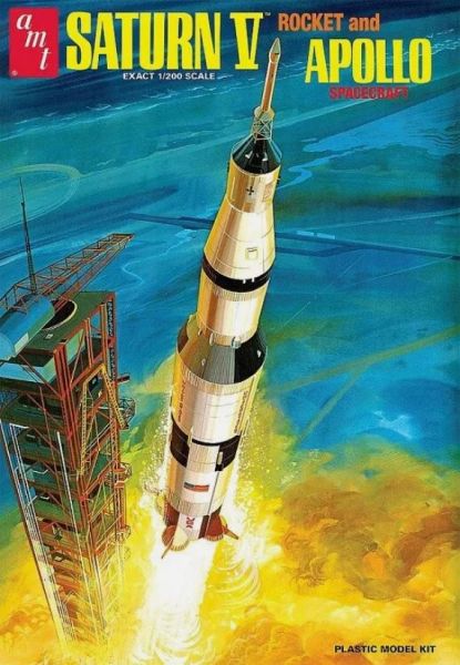 AMT1174/12 - Saturn V-Rakete mit Apollo-Kapsel zum Zusammenbauen und Lackieren - 1