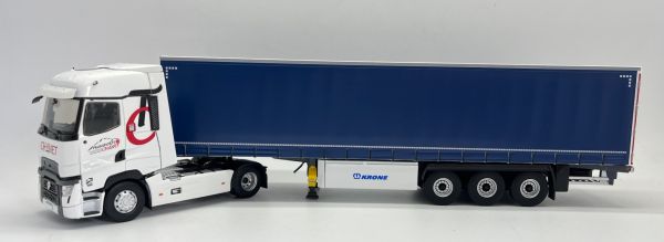 ELI118181 - RENAULT T520 High 2021 4x2 mit Planenanhänger 3 Achsen Transports CHANET - 1