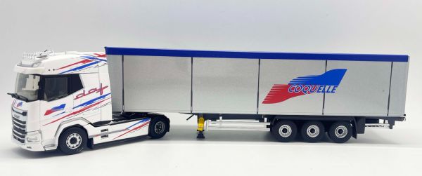ELI118408 - DAF XG 4x2 mit 3-Achs-Schubbodenanhänger, COQUELLE - 1