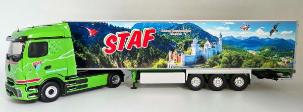 ELI118599 - MERCEDES-BENZ E-Actros 600 4x2 mit STAF 3-Achs-Kühlanhänger – Schloss Neuschwanstein - 1