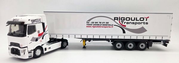 ELI118652 - Renault T High 4x2 mit 3-achsigem Planenauflieger – Rigoulot Transport - 1