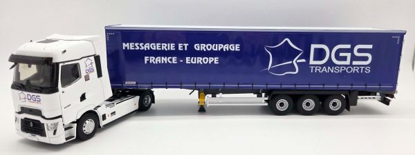 ELI118701 - RENAULT T High 4x2 2023 mit 3-Achs-Planenauflieger DGS Transports - 1