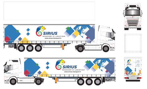 ELI118807 - VOLVO FH 4x2 (Baujahr 2020) mit 3-Achs-Planenauflieger SIRIUS Transport et Logistique - 1