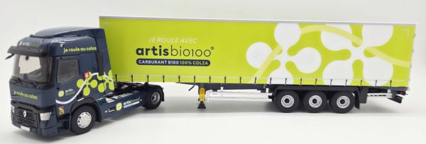 ELI118846 - RENAULT T 480 2021 4x2 mit 3-achsigem Planenauflieger, ARTIS BIO 100 - 1
