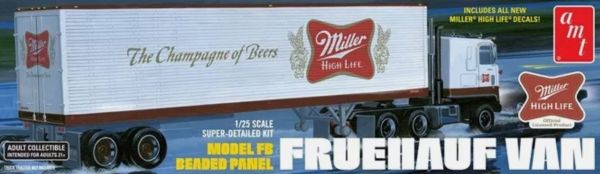 AMT1234/06 - 40-Fuß-Container mit 2 Achsen – MILLER BEER zum Zusammenbauen und Lackieren - 1