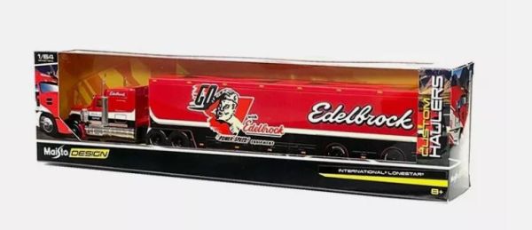 MST12418EDELBROCK - INTERNATIONAL Lonestar 6x4 rot 2020 mit Anhänger 2 Achsen - EDELBROCK - 1