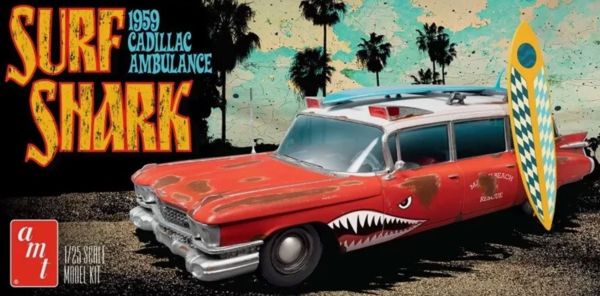 AMT1242/12 - CADILLAC Ambulance 1959 – Surf Shark zum Zusammenbauen und Lackieren - 1