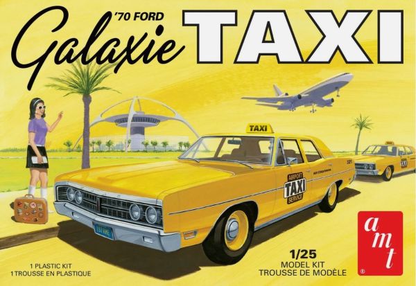 AMT1243M/12 - FORD Galaxie Taxi 1970 zum Zusammenbauen und Lackieren - 1