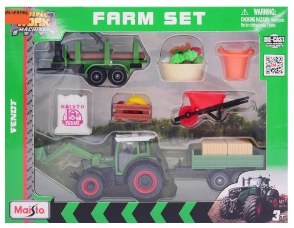MST12564-C - Set FENDT 209 Vario mit Frontlader, Anhänger, Forstanhänger und Zubehör - 1