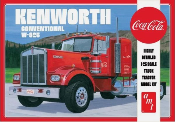 AMT1286/06 - KENWORTH Conventional W-925 6x4 – COCA-COLA zum Zusammenbauen und Bemalen - 1
