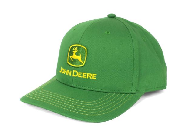 JA1308-0927-GR - JOHN DEERE Grüne Kappe mit gelbem Logo - 1