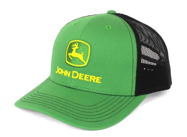 JA1308-3346-GRBK - JOHN DEERE Grüne Kappe mit schwarzem Netzrücken - 1