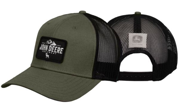 MC13080622OV - John Deere Khaki-Kappe mit schwarzem Netzrücken - 1