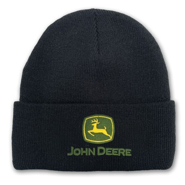 MC13093453BK - John Deere 3D-bestickte schwarze Mütze - 1