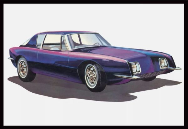 AMT1312/12 - STUDEBAKER Avanti 1963 zum Zusammenbauen und Bemalen - 1